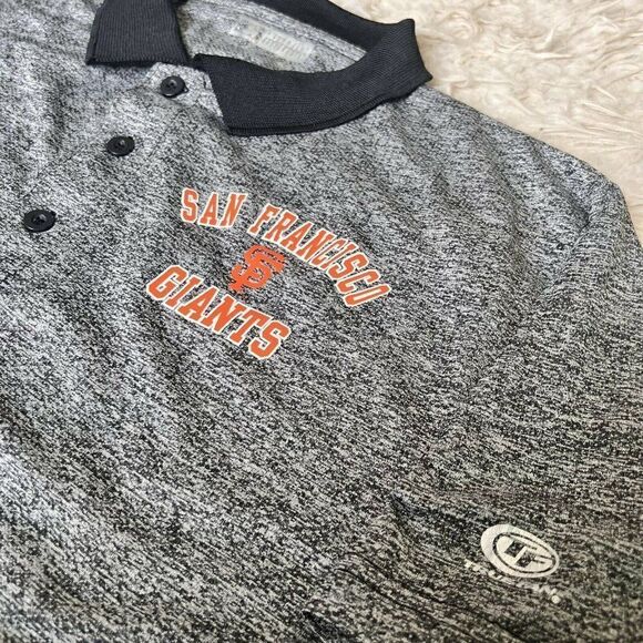 San Francisco Giants Polo Shirt Gray Black Authentic MLB Mens Baseball Size XL - Picture 8 of 8